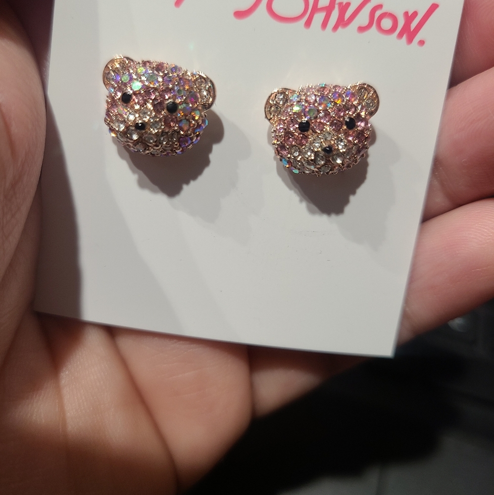Betsey Johnson Bear Earrings